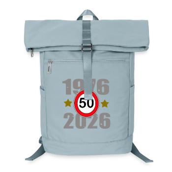 50 Jahre Jubiläum 1976-2026 - Laptop-Rucksack  - Eisblau - Vorne