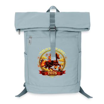 Vintage Chinese Zodiac Horse Shirt 2026 - Laptop Backpack - ice blue - Front