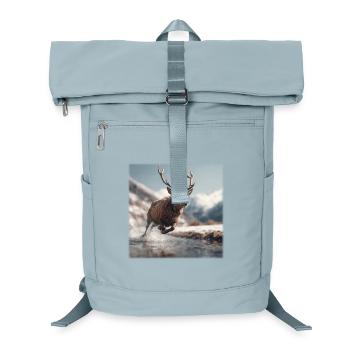 Majestic Stag: Leap through the Alps - Laptop Backpack - ice blue - Front