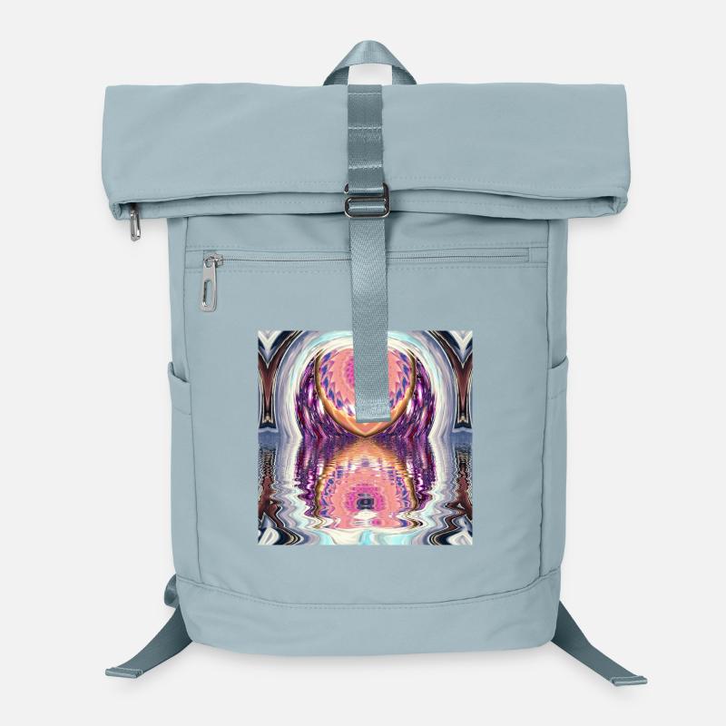 Kreismandala Reflexion in Neonfarben Laptop-Rucksack 