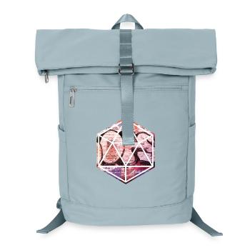Geometric Graffiti Prism Over Brick Wall - Laptop Backpack - ice blue - Front