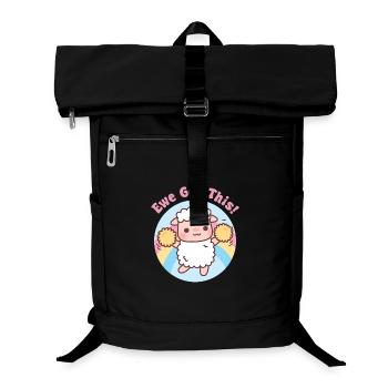 Cute Sheep Ewe Got This Funny Motivational Pun - Laptop Backpack - black - Front