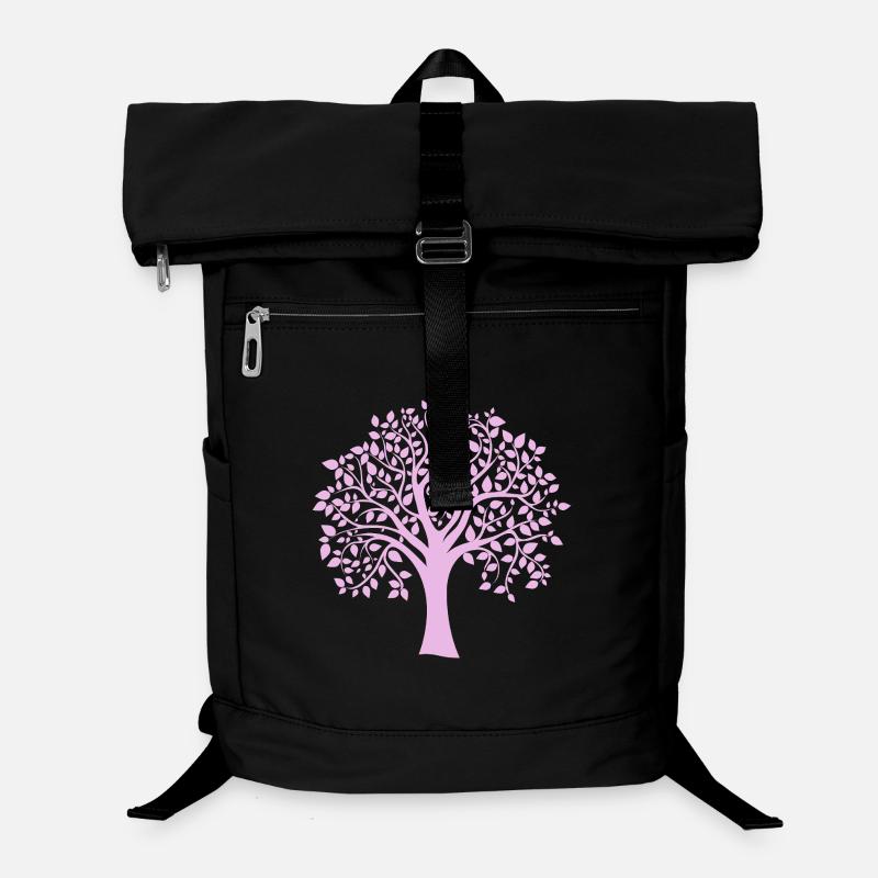 Icon Lila-Jumbo-Baum-Print-Silhouette - Laptop-Rucksack - Schwarz