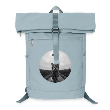 Funny UFO Space Cat Alien Design - Laptop Backpack - ice blue - Front