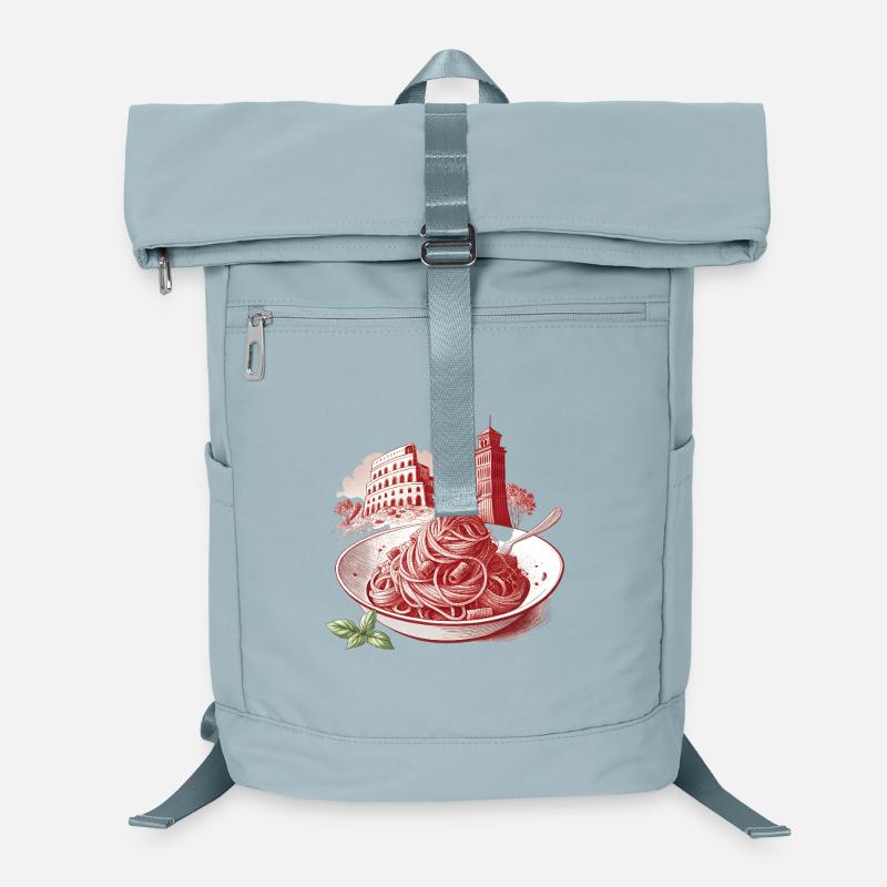 Roman pasta meets landmarks Laptop Backpack
