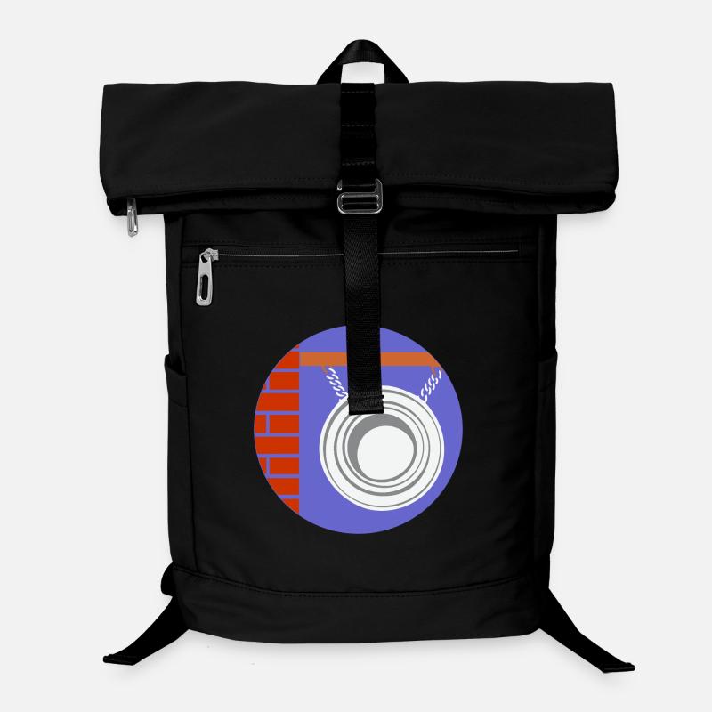 51169_Friseur Kreispendant vor Backsteinwand Laptop-Rucksack 