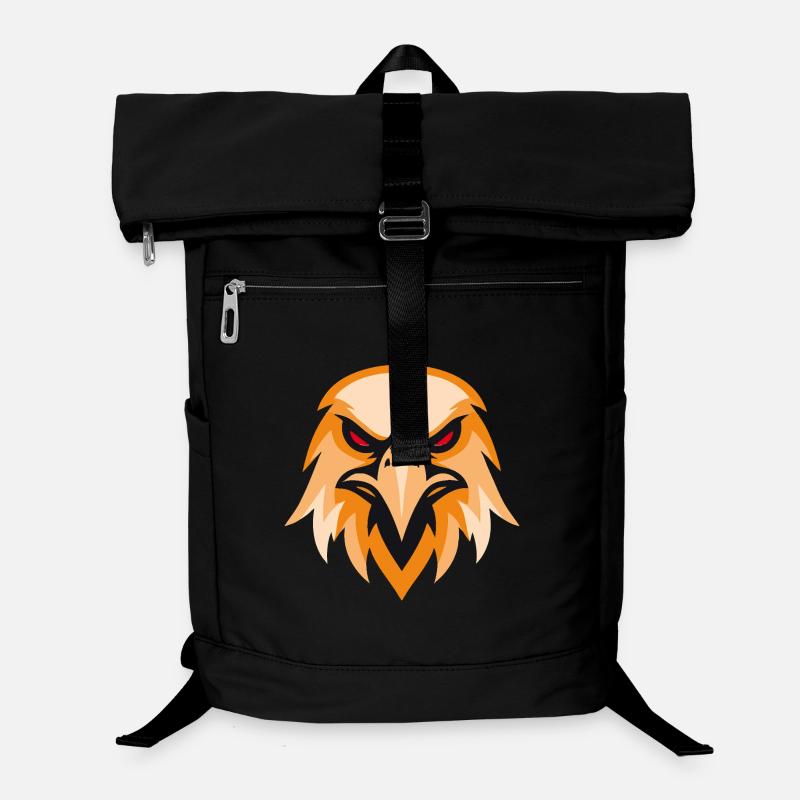 Wild Eagle Head in Orange Laptop Backpack