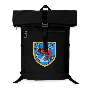 Krabbenfischer Wappen - Laptop-Rucksack  - Schwarz - Vorne