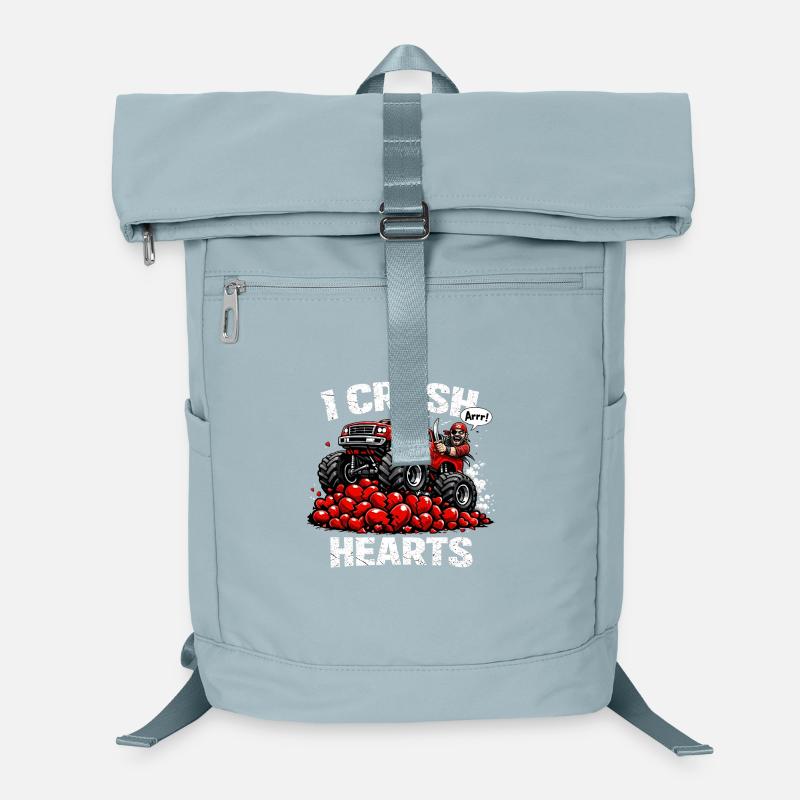  Valentines Day I Crush Hearts Pirate Captain Laptop Backpack