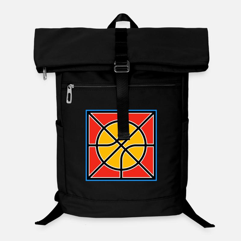 Retro-Basketball-Emblem Laptop-Rucksack 