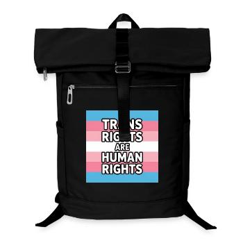 Les droits trans sont des droits humains - T-shirt Pride - Sac à dos ordinateur - noir - Devant
