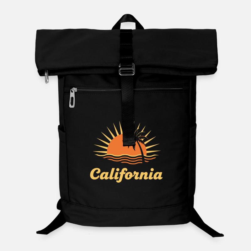 California Sunset Palm Laptop Backpack