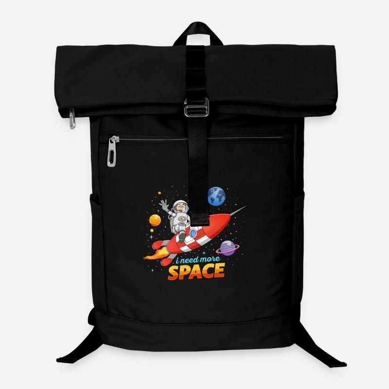 I Need More Space. Astronaut on rocket illustration Laptop Backpack