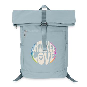 Untamed Love Retro Lettering - Laptop Backpack - ice blue - Front
