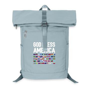God Bless America Continent All Countries Heritage - Laptop Backpack - ice blue - Front