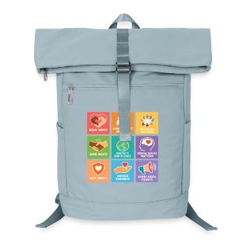 Human Rights Equality Inclusion Statement - Laptop Backpack - ice blue - Front