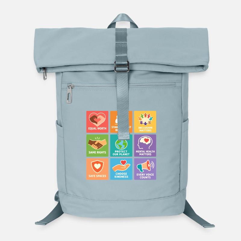Menschenrechte Gleichheit Inklusion Statement Laptop-Rucksack 