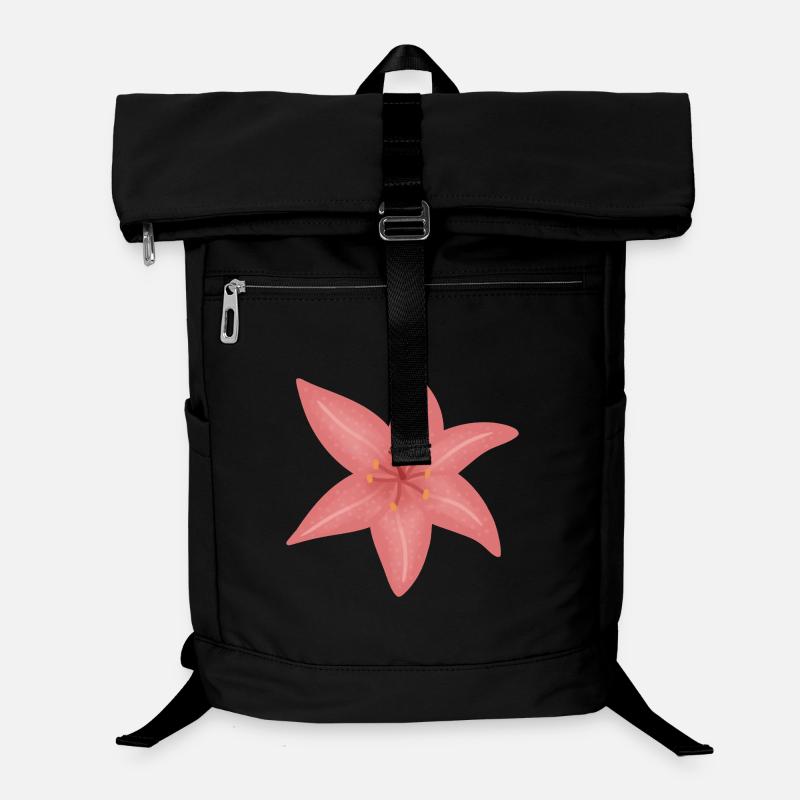 Pink Lily Bloom Illustration Laptop-Rucksack 