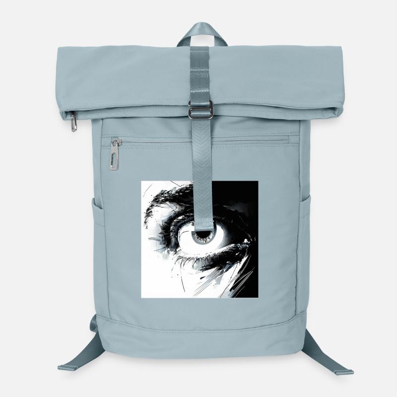Abstraktes Auge in Schwarzweiß Laptop-Rucksack 