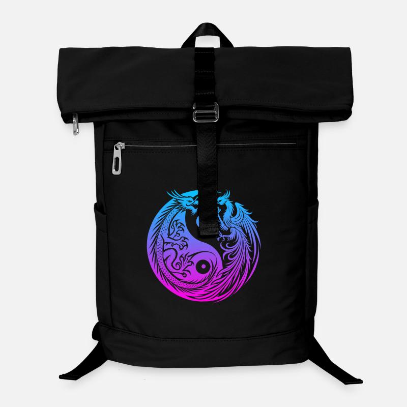 Dragon Yin Yang et Néon Phénix Sac à dos ordinateur