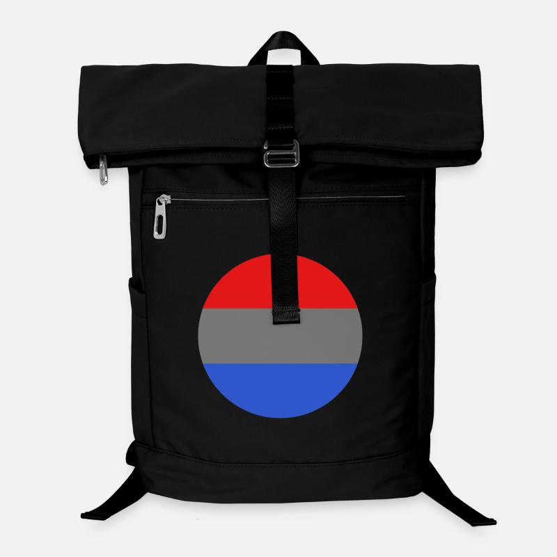 Drapeau rond du Luxembourg Sac à dos ordinateur