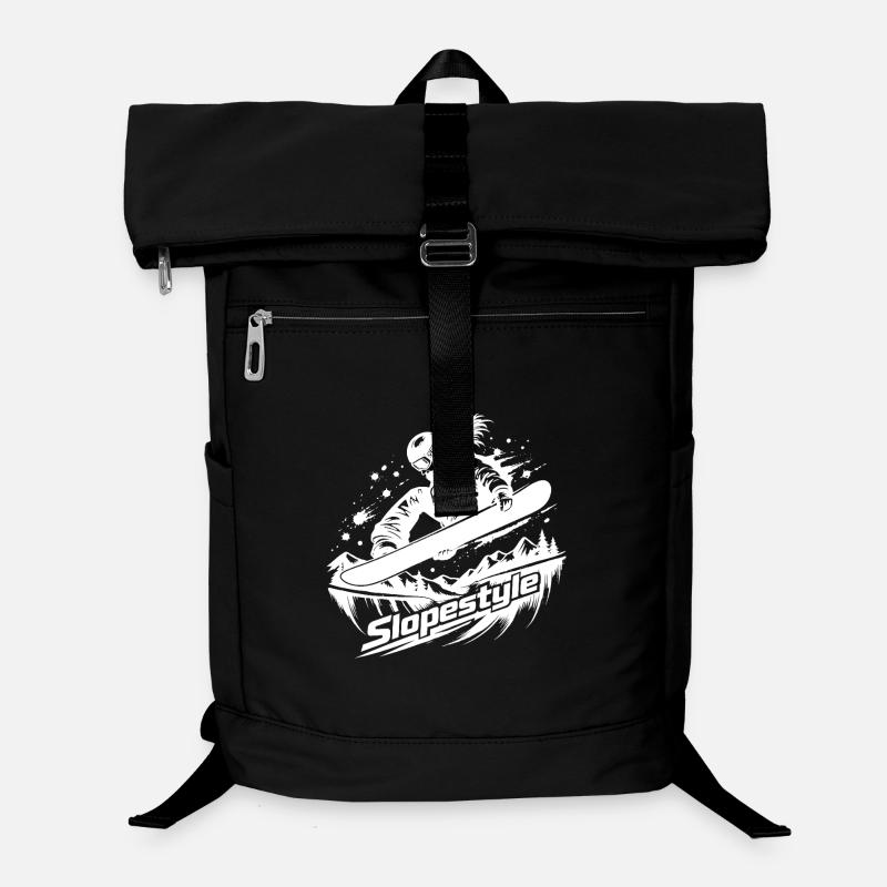 Snowboard Slopestyle Azione in Montagna - Zaino per laptop - nero