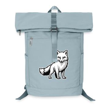 Renard Polaire Arctique Blanc Logo Animal Nature - Sac à dos ordinateur - bleu glacier - Devant