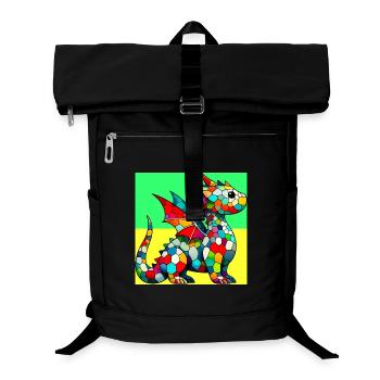Drache - Laptop-Rucksack  - Schwarz - Vorne