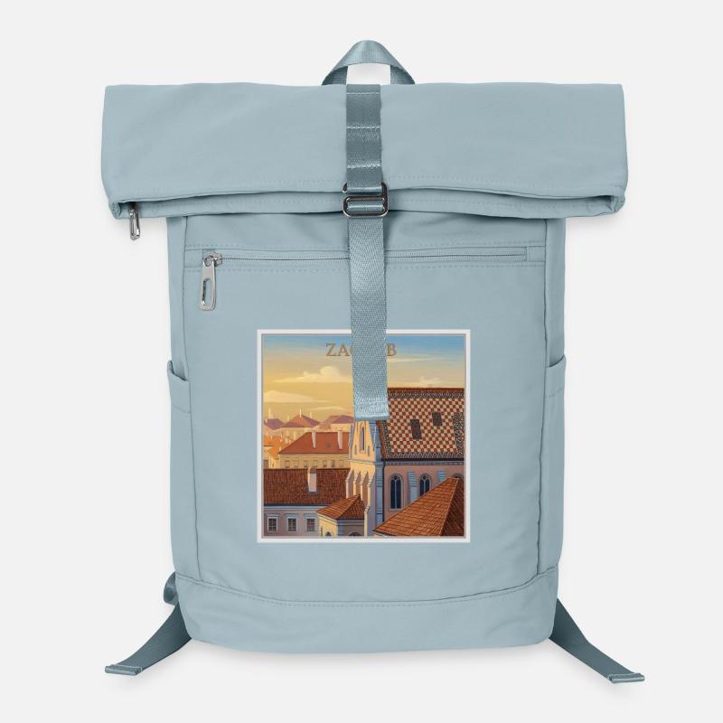 Zagreb Roofscape in the evening light Laptop Backpack