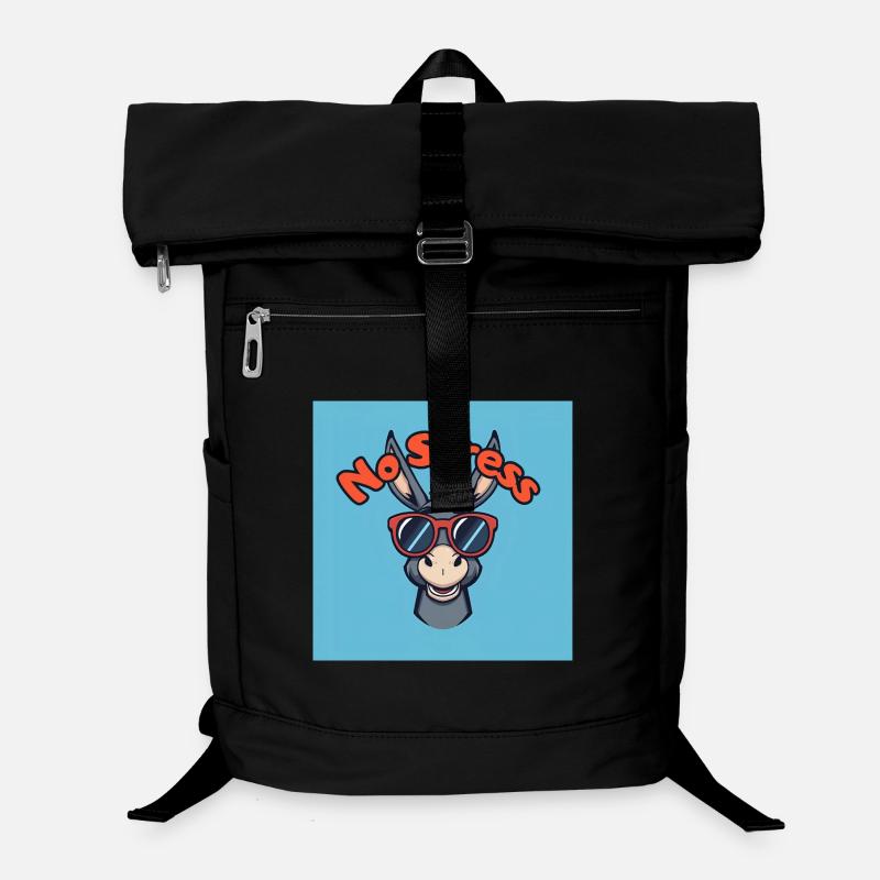 Kein Stress Eselrote Brille Laptop-Rucksack 