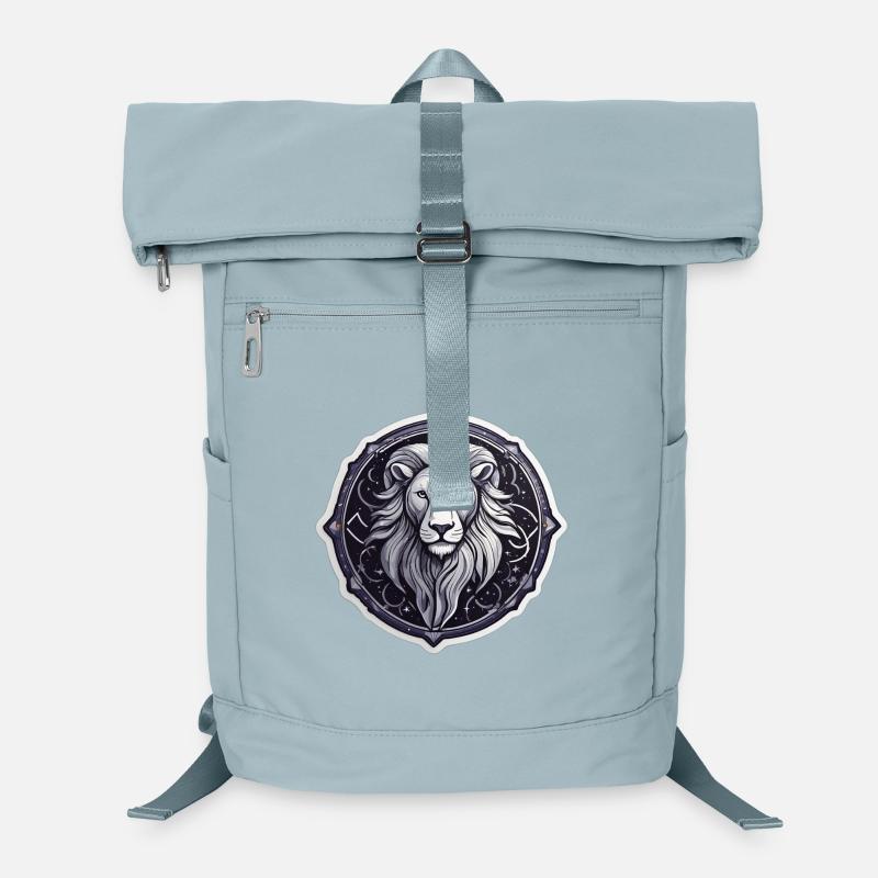 Cosmic Leo Round Astral Pattern Laptop Backpack