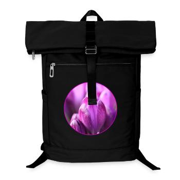 Crocus Crocus Fleurs violettes Crocus Bourgeon de crocus - Sac à dos ordinateur - noir - Devant