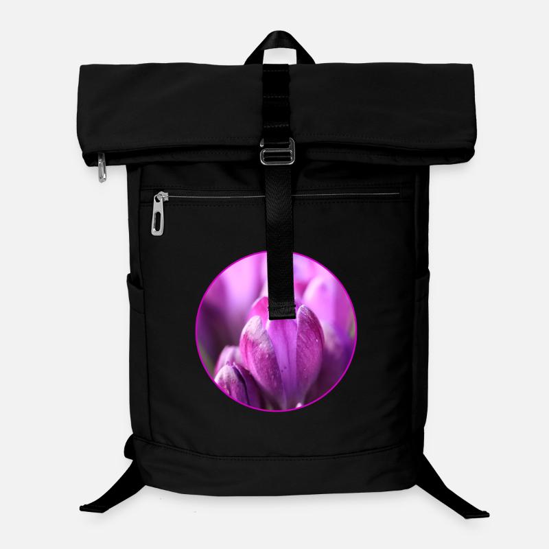Crocus Crocus Fleurs violettes Crocus Bourgeon de crocus Sac à dos ordinateur