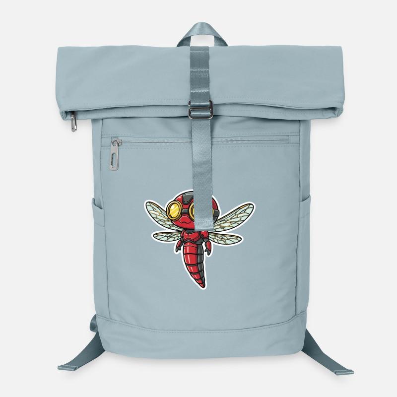 Dragonfly Steampunk Scout Red and Gold Laptop Backpack