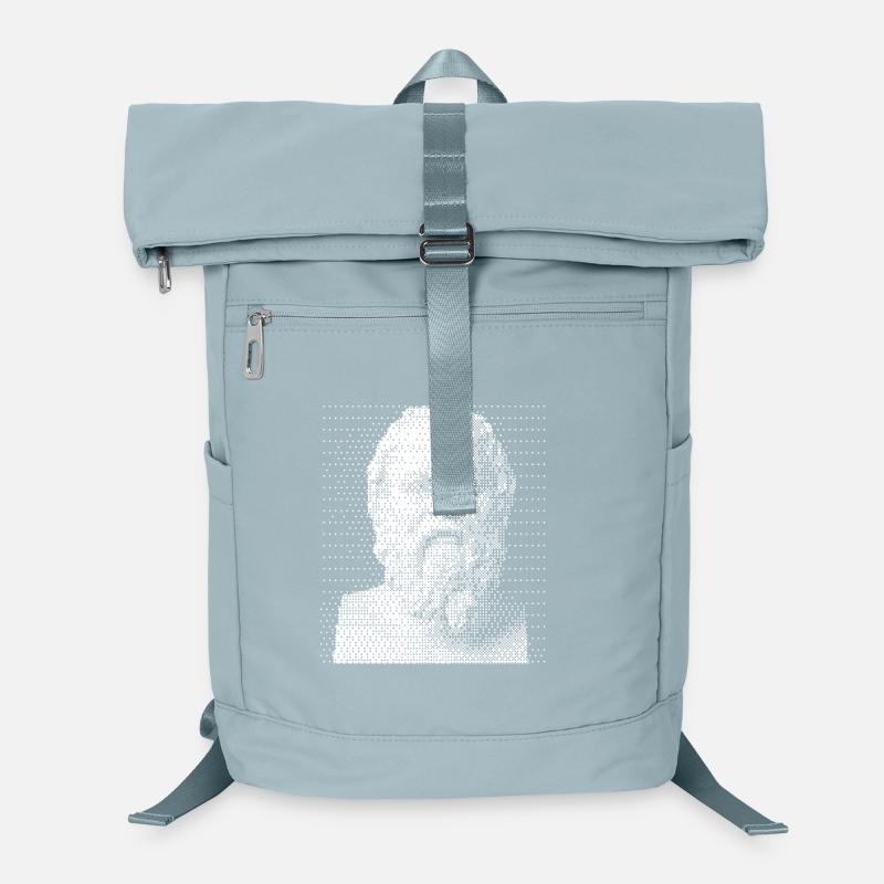 Socrates Halftone Portrait. Laptop Backpack