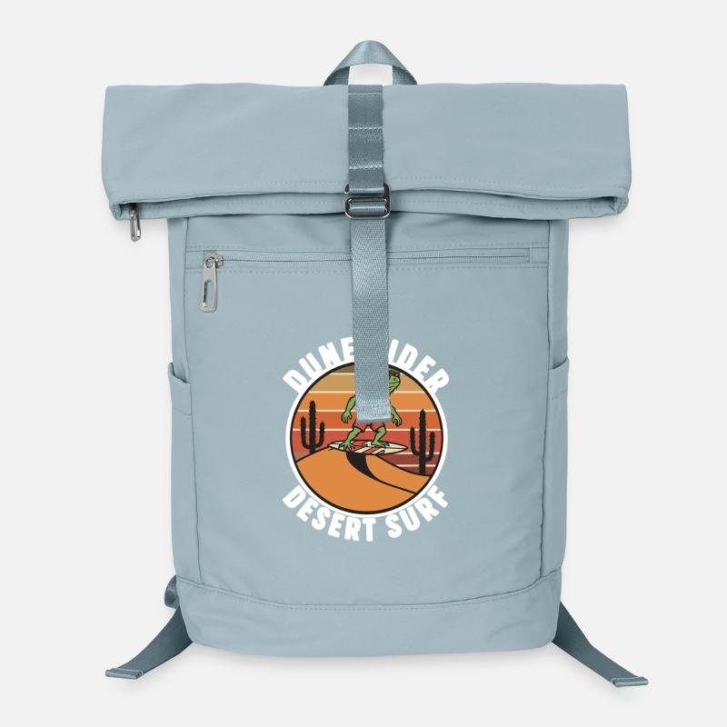 Iguana Desert Surf Dune Rider Retro Laptop Backpack