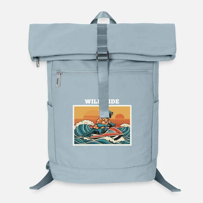 Retro Jet Ski Parrot "Wild Ride" Laptop-Rucksack 
