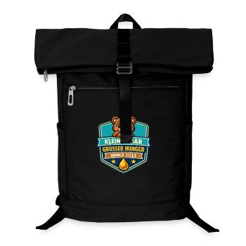Kleiner Bär: Grosser Hunger Logo - Laptop-Rucksack  - Schwarz - Vorne