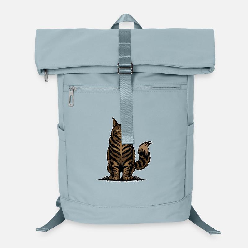Maine Cat Coon Braunes Tabby-Majestic-Porträt Laptop-Rucksack 