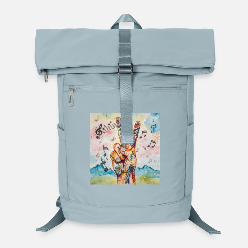 Peace Finger Tattoo Music Art Laptop Backpack