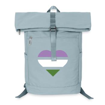 Pride Flag Heart · Genderqueer - Laptop Backpack - ice blue - Front