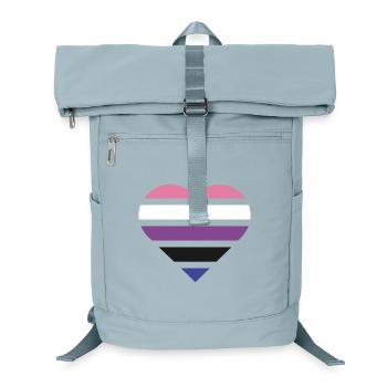 Pride Flag Heart · Genderfluid - Laptop Backpack - ice blue - Front