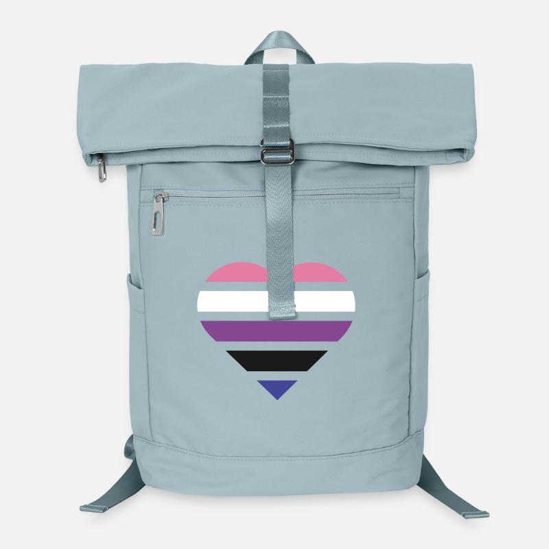Pride Flag Heart · Genderfluid Laptop Backpack