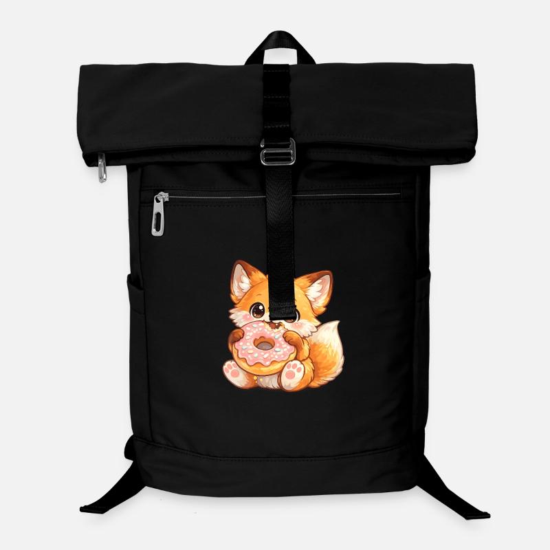 Little fox with donut Laptop Backpack