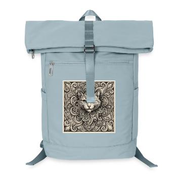 Katzen-Spiral-Seele - Laptop-Rucksack  - Eisblau - Vorne