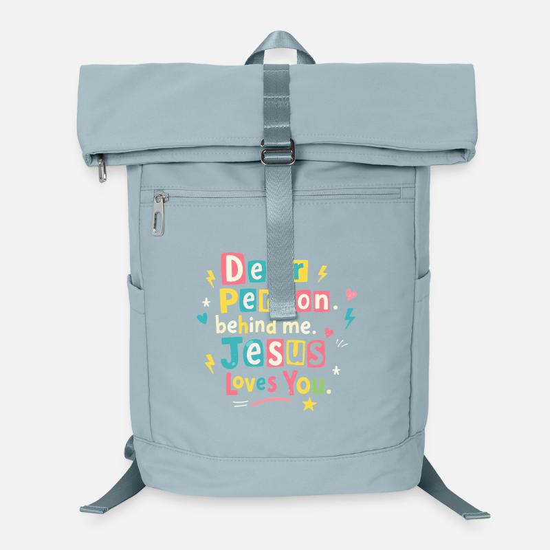 Jésus t’aime, message positif Sac à dos ordinateur