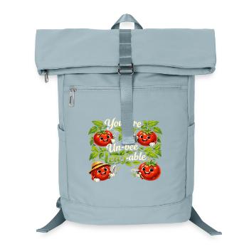 Drôle de tomate : Vous êtes un design in-feuille d’abeille - Sac à dos ordinateur - bleu glacier - Devant