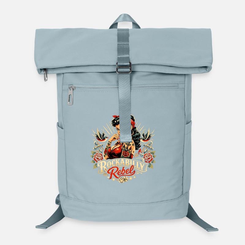 Rockabilly Rebel: Pin-Up mit Old School Tattoo Laptop-Rucksack 