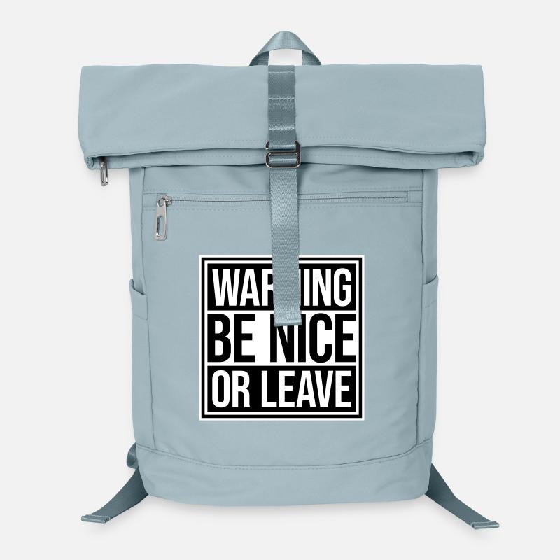 Attitude de « Sois gentil ou laisse » drôle de phrase Sac à dos ordinateur