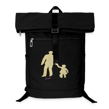 Marquage piétonnier suisse sur le T-shirt - Sac à dos ordinateur - noir - Devant